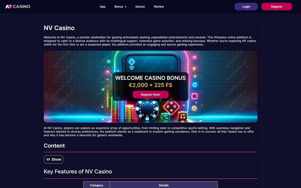 Évaluation de NV Casino 2026 : Bonus, application et connexion : analyse complète